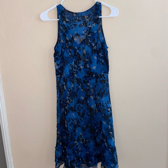 Grunge vibes cheetah print v neckline floral see thru dress cute ruffled bottoms - Picture 10 of 11